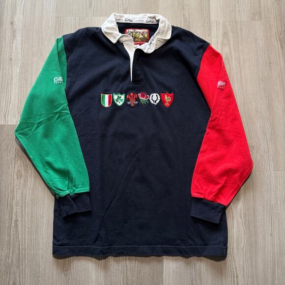 Men's Cotton Traders England Rugby Union Long Sleeve Pullover Shirt Sz Large L - Picture 1 of 5